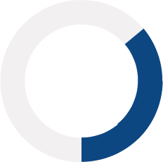 Pie chart graphic indicating 11% Pie chart graphic indicating 11%