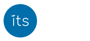 ITS - Internet Travel Solutions Footer logo blue white letters