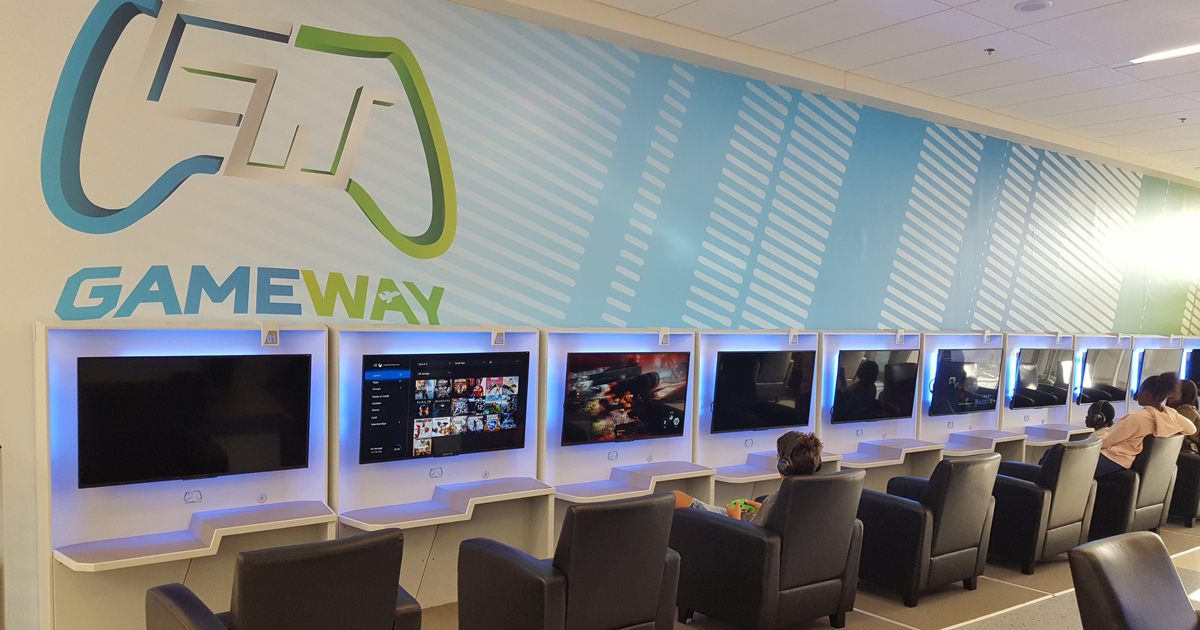 Gameway gaming lounge at DFW Airport