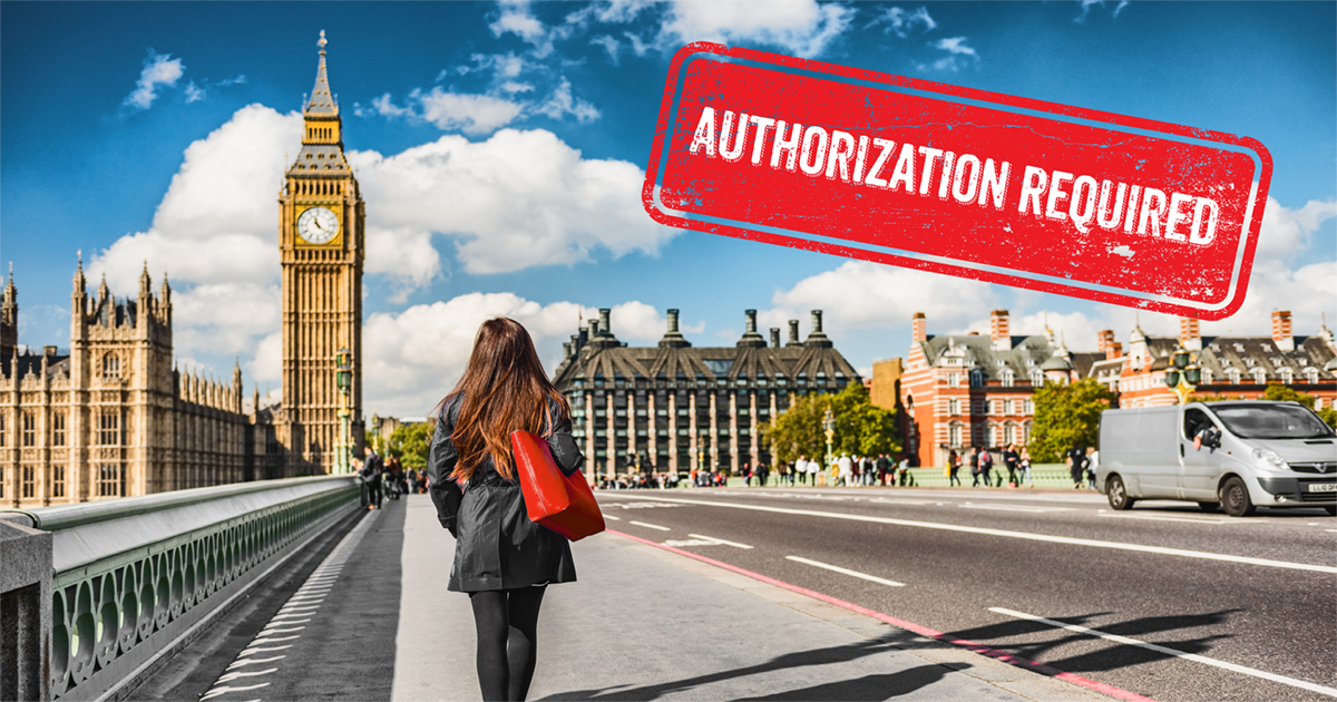 Authorization required to enter England